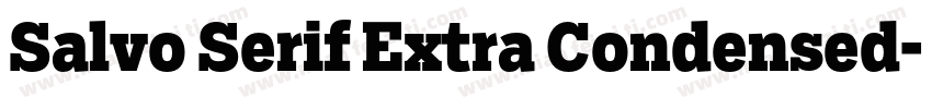 Salvo Serif Extra Condensed字体转换